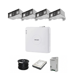 NEW! HikVision 4 Ch Turbo HD Kit - Embedded DVR - 4 x Hikvision 2MP Smart Hybrid Light Audio Camera 60M Night Vision - 500GB HDD - 100m Cable
