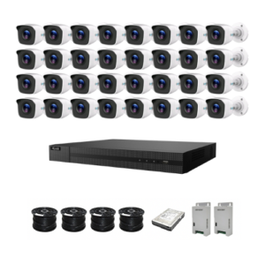 HiLook by HikVision 32 Ch Turbo HD Kit - Embedded DVR - 32 x HD1080P Camera - 20m IR - 2TB HDD - 400m Cable