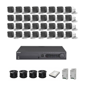 HikVision 32 Ch Turbo HD Kit - Embedded DVR - 32 x HD1080P Camera - 2TB HDD - 400m Cable