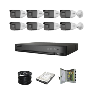HikVision 8 Ch Turbo HD Kit - Embedded DVR - 8 x Vari Focul HD1080P Camera - 40M Night vision - 1TB HDD - 100m Cable