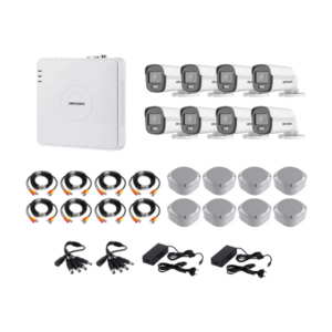 Hikvision 1080P COLORVU 8 Channel DVR & 8 Bullet Cameras DIY CCTV KIT