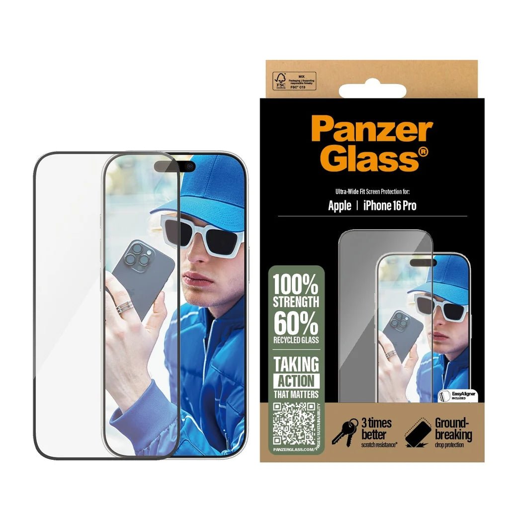 PanzerGlass® Screen Protector iPhone 16 Pro / 17 - Ultra-Wide Fit