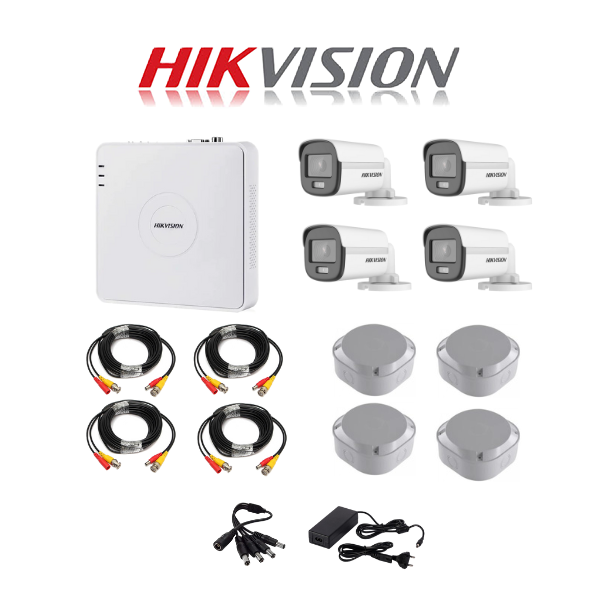 Hikvision COLORVU 1080P 4 Channel DVR & 4 Bullet Cameras DIY CCTV KIT - Image 2