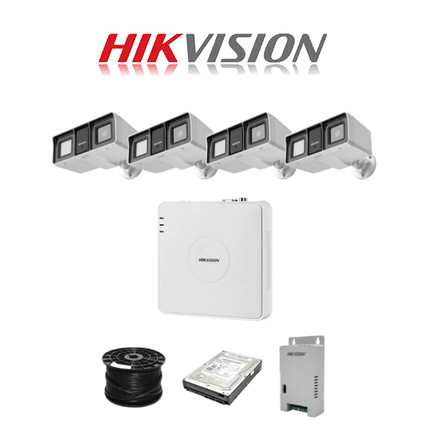 NEW! HikVision 4 Ch Turbo HD Kit - Embedded DVR - 4 x Hikvision 2MP Smart Hybrid Light Audio Camera 60M Night Vision - 500GB HDD - 100m Cable - Image 2