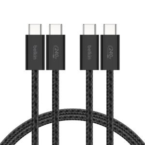Belkin 240W BoostCharge USB-C to USB-C Cable 2-pack - Black
