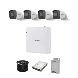HikVision 4 Ch Turbo HD Kit - Embedded DVR - 4 x HD1080P Camera - 20M Night vision - 500GB HDD - 100m Cable