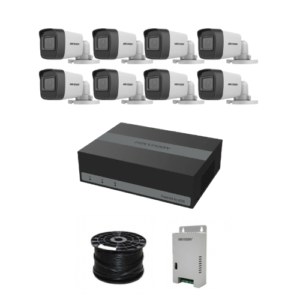 HikVision 8 Ch Turbo HD Kit -  NEW 8ch eDVR - 8 x HD1080P Camera - 20M Night vision - 480GB - 100m Cable