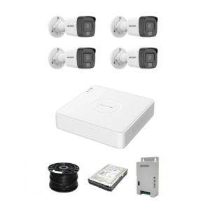 Hikvision Smart Hybrid Light 4 Channel System with 2MP **AUDIO** Cameras