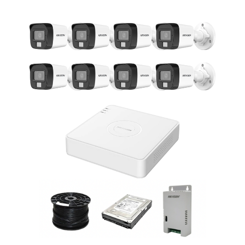 Hikvision Smart Hybrid Light 8 Channel System with 2MP **AUDIO** Cameras