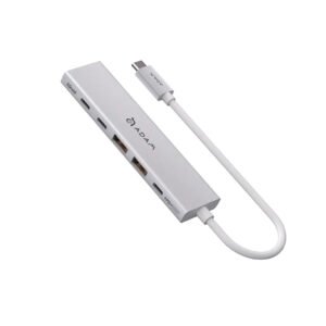 Adam Elements DE06 - USB-C 6-in-1 Multifunction Hub - Silver