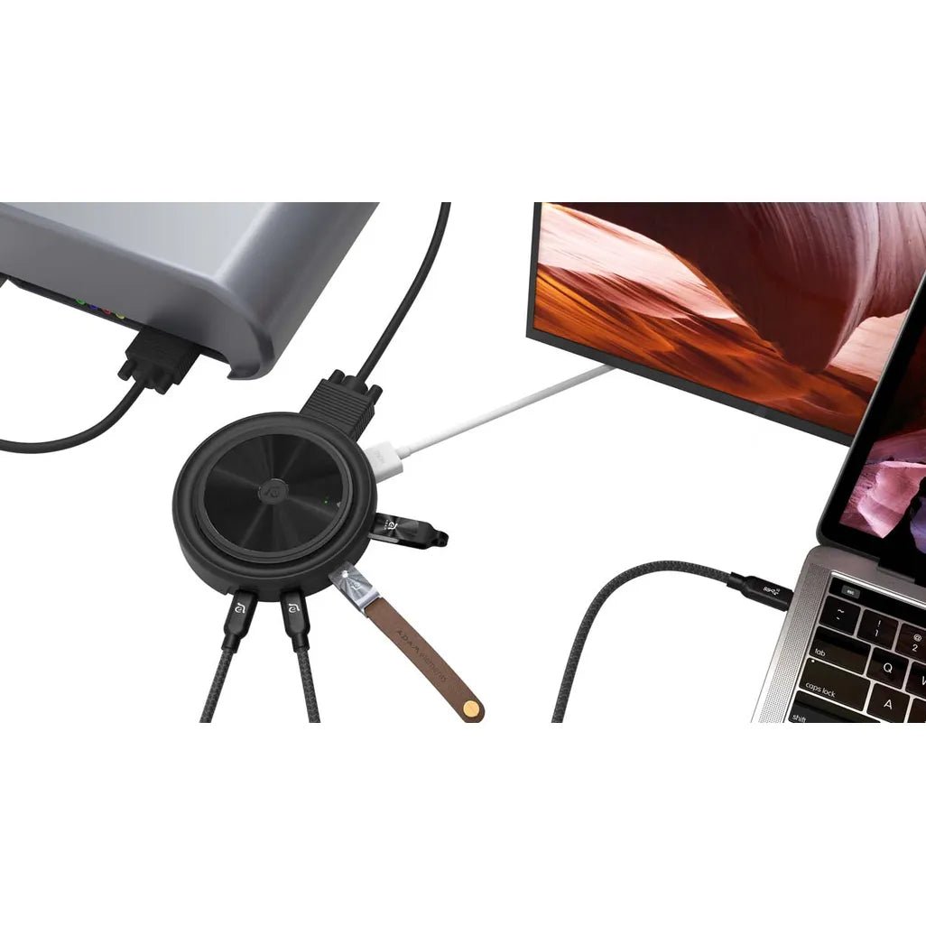 Adam Elements CASA Hub O7 USB-C 7 Port Wireless Charger Hub - Black - Image 3
