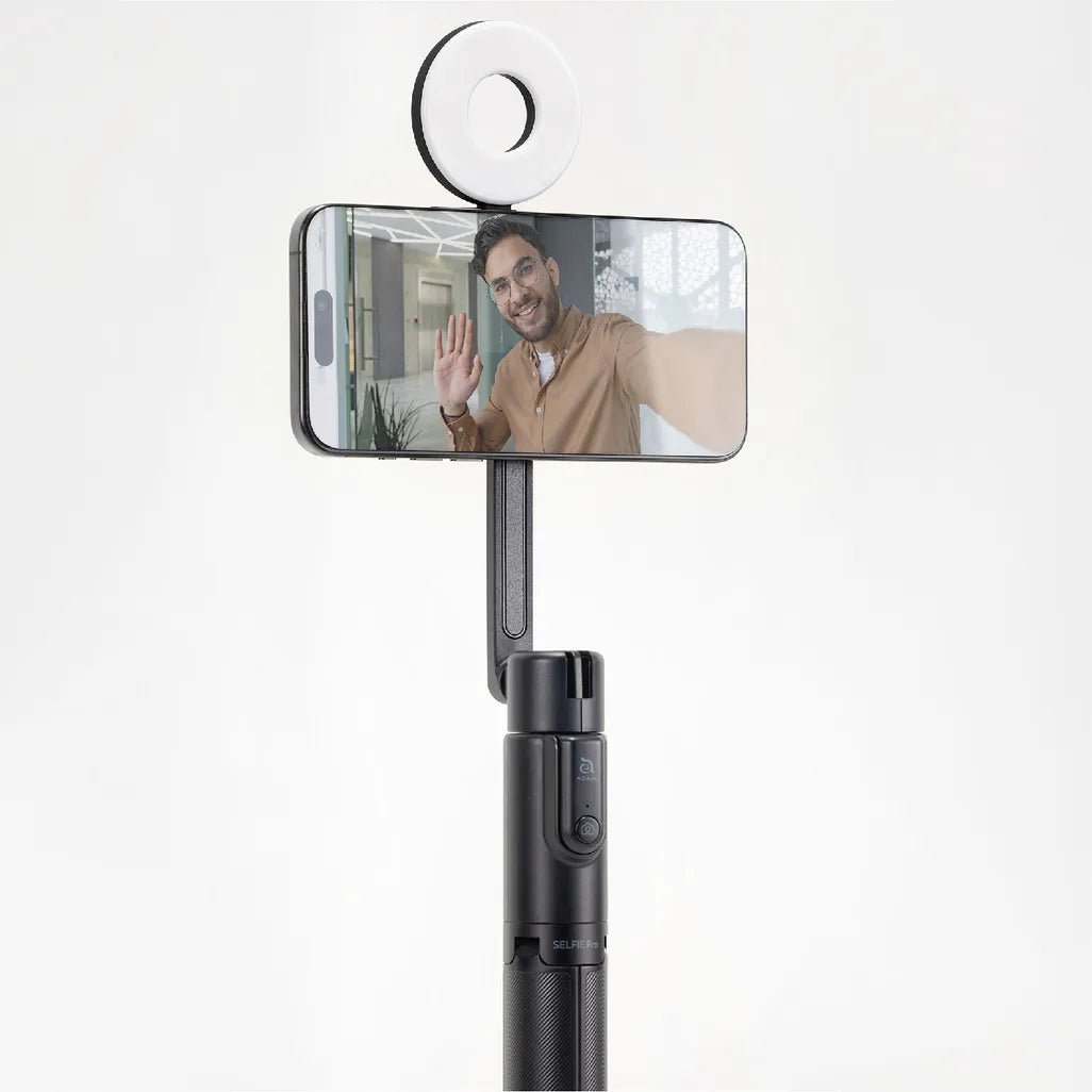 Adam Elements SELFIE Pro Wireless Bluetooth Tripod Selfie Stick & LED Light - Black - Image 5