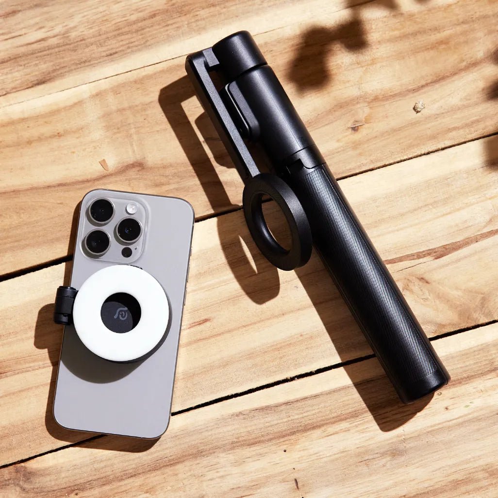 Adam Elements SELFIE Pro Wireless Bluetooth Tripod Selfie Stick & LED Light - Black - Image 2