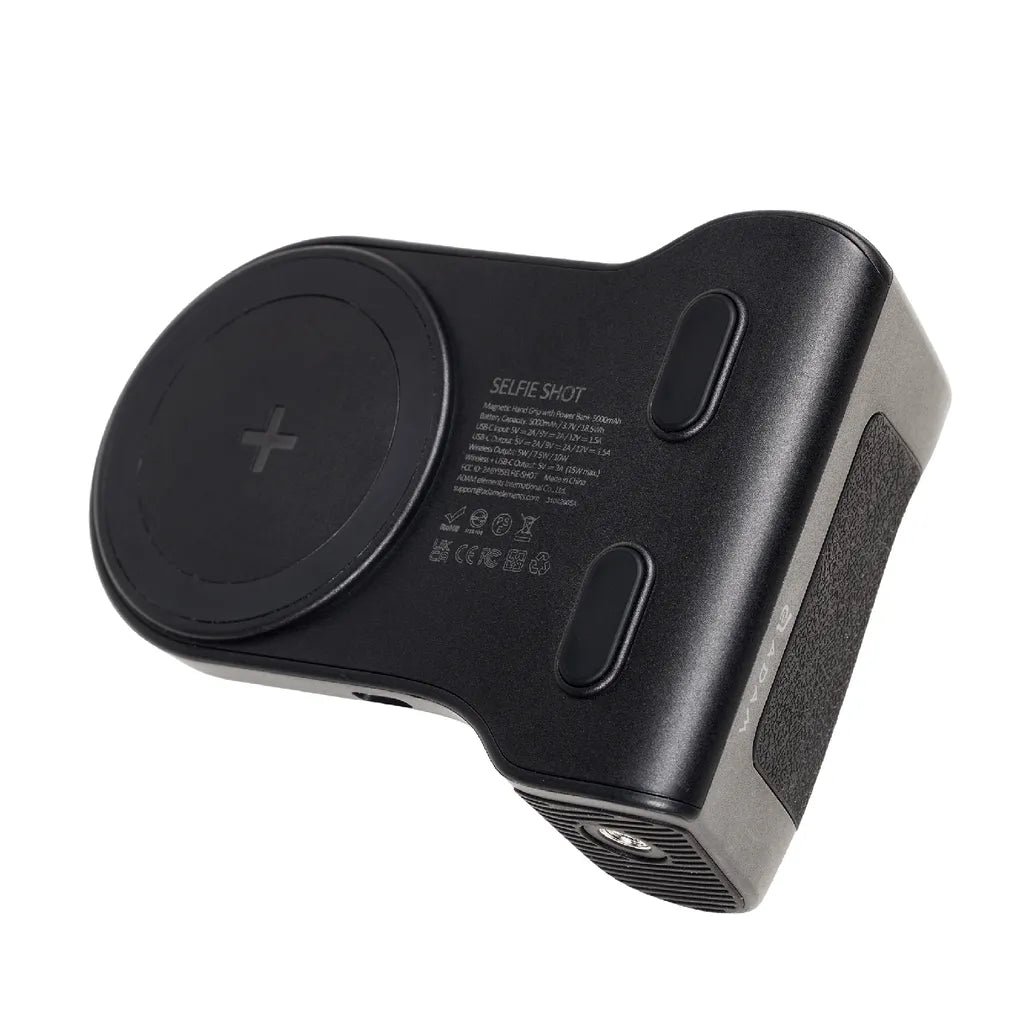 Adam Elements SELFIE SHOT Magnetic Hand Grip with Power Bank 5000mAh - Black - Image 2