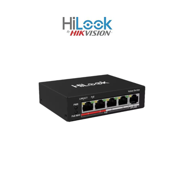 HiLook 4 Port Fast Ethernet Unmanaged POE Switch - Image 2