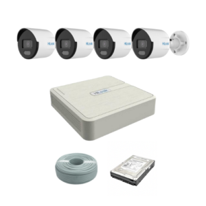 HiLook by Hikvision 4ch IP ColorVU Kit - 4ch NVR - 4 x 2MP IP ColorVU cameras 30M Night Vision, 1TB HDD, 100M Cable