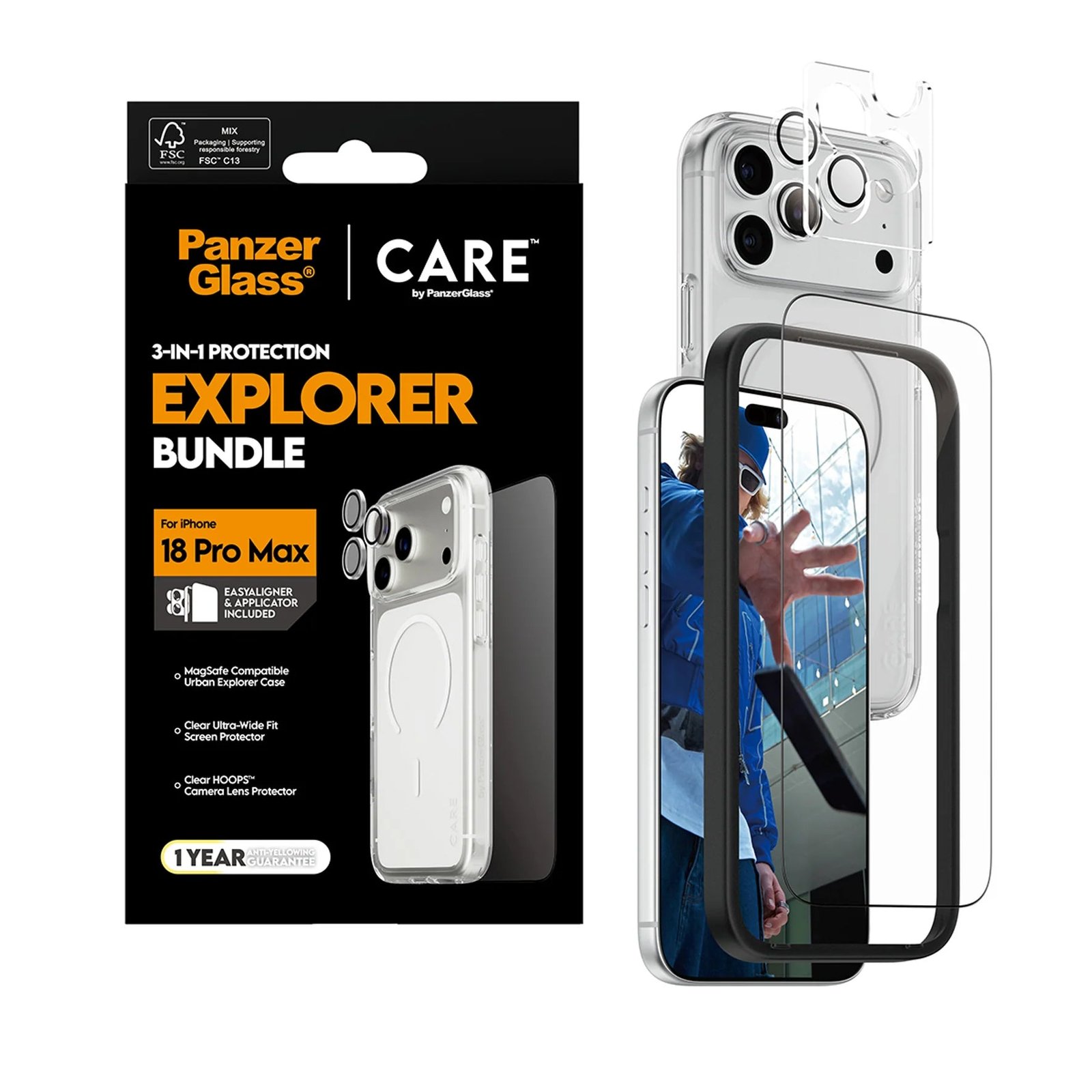 CARE by PanzerGlass® 3-in-1 Flagship Explorer Bundle w. Easy Aligner for iPhone 18 Pro Max - Image 5