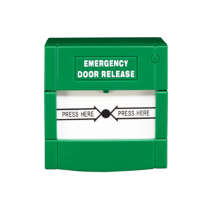 Green resettable double pole break glass