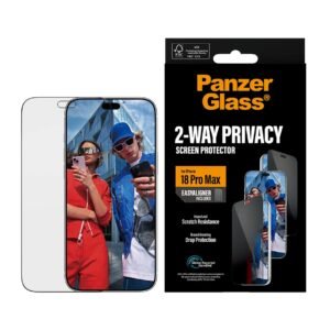 PanzerGlass® 2-Way Privacy Screen Protector iPhone 18 Pro Max Ultra-Wide Fit w. EasyAligner