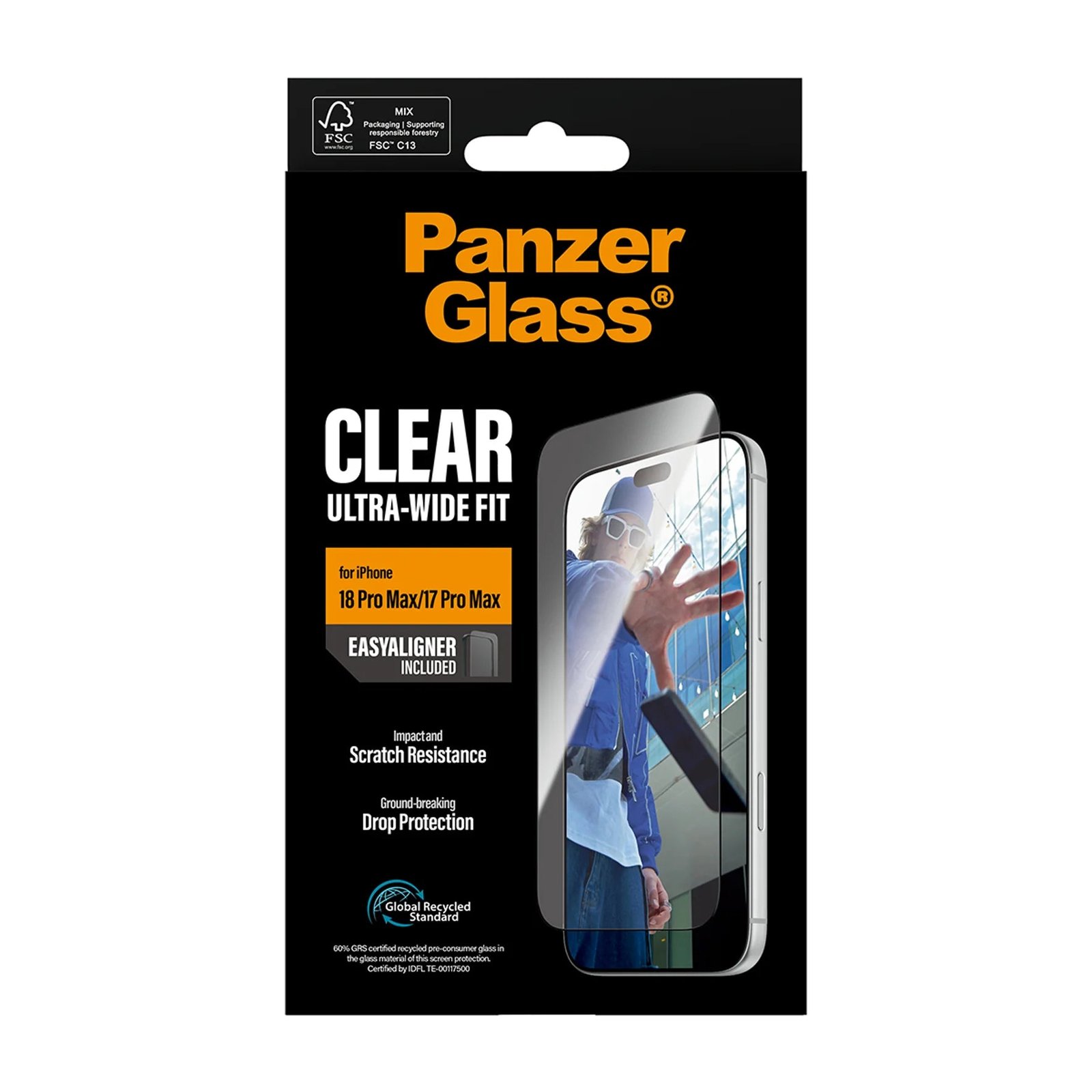 PanzerGlass® Screen Protector iPhone 18 Pro Max / 17 Pro Max Ultra-Wide Fit w. EasyAligner - Image 6