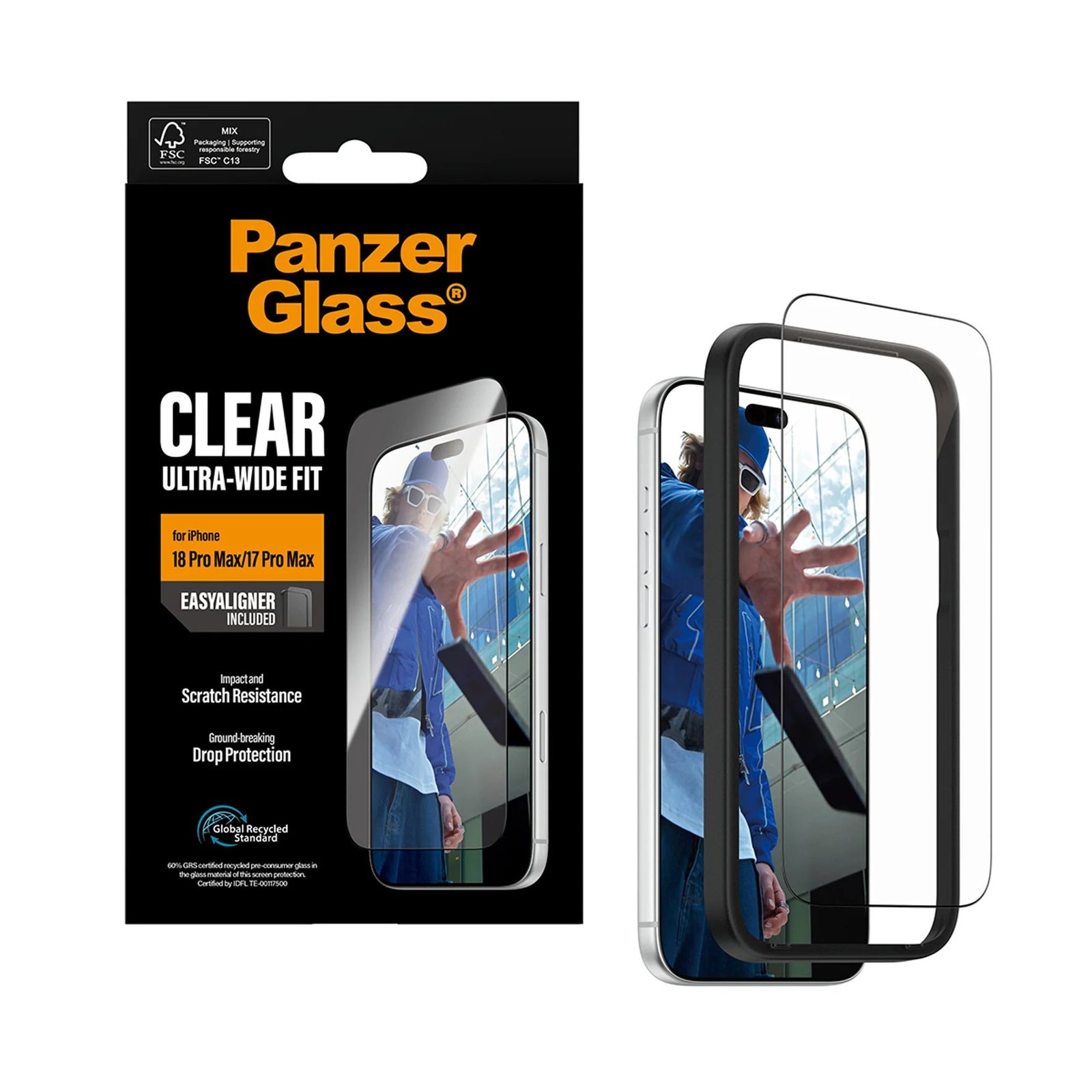 PanzerGlass® Screen Protector iPhone 18 Pro Max / 17 Pro Max Ultra-Wide Fit w. EasyAligner - Image 4