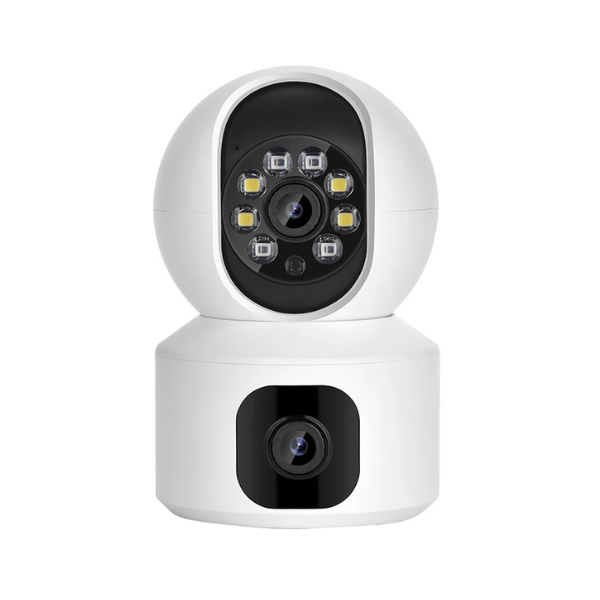 Smart Indoor Security Camera Dual Lens HD Color Night Panoramic - Image 2