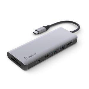 Belkin Connect USB-C 7-in-1 Multiport Hub Adapter - Silver