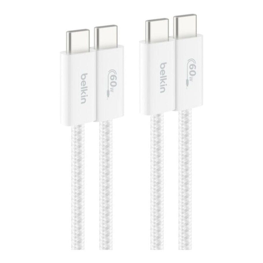 Belkin 1.5m BoostCharge 60W USB-C to USB-C Cable 2-pack - White - Image 2