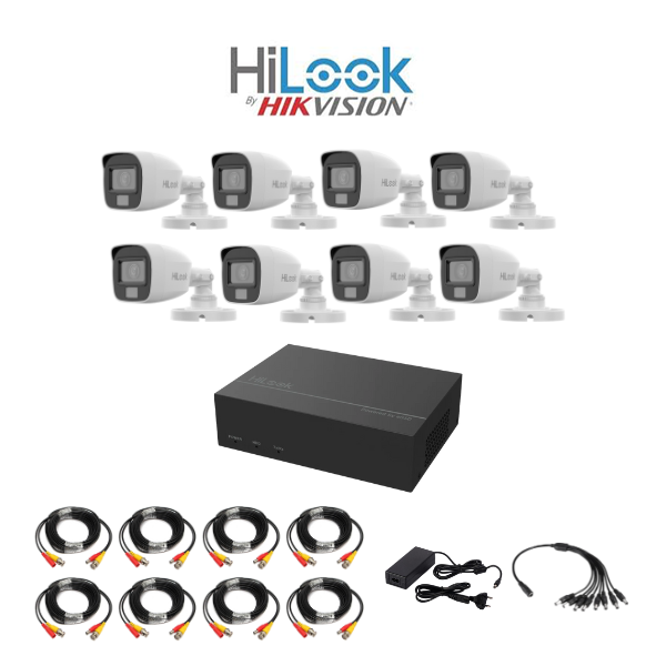 HILOOK 8Ch 2MP eDVR 512GB Bullet CCTV DIY Kit | Smart Hybrid - Image 2
