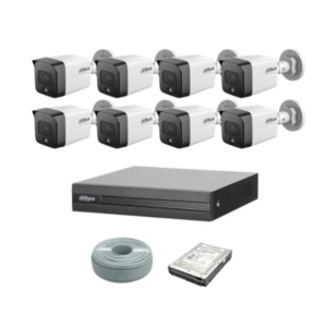 Dahua 2MP IP POE Camera Kit - 8ch NVR - 8 x 2MP IP cameras - 1TB HDD - 100M cable - 30M Night vision
