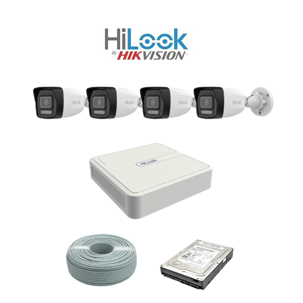 HiLook by Hikvision 2MP IP AUDIO camera kit - 8ch NVR with 8 POE - 4 x 2MP IP cameras 30m IR - 1TB HDD - 100m Cat5 cable - Image 2