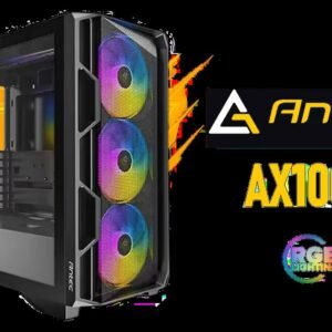 Antec AX1000 ARGB Mid-Tower Gaming Case / Support Motherboards up to E-ATX / Mesh Front Panel with Bottom-Up Ventilation / Tempered Glass Side Panel
