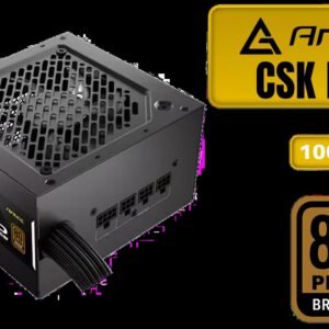Antec CSK 1000W PRO Power Supply - Semi-Modular - 120mm Whisper-Quiet Cooling Fan - 80 PLUS Bronze - ATX 3.1 & PCIe 5.1 Compatible / 0-761345-20073-8