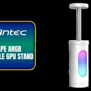 Antec I Shape ARGB Adjustable GPU Stand - White / Supports RTX 40 Series Graphics Cards / 0-761345-77806-0