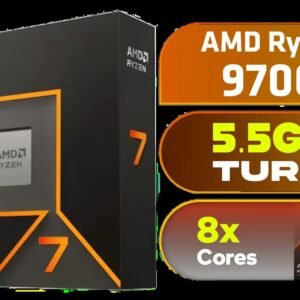 AMD Ryzen 7 9700X 8-Core 16-Threads 3.8GHz (5.5GHz Max Boost) Socket AM5 65W Desktop Processor / Zen 5 Architecture / AMD Radeon™ Graphics / Cooler