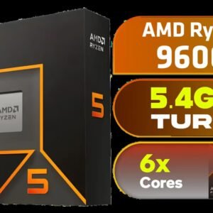 AMD Ryzen 5 9600X 6-Core 12-Threads 3.9GHz (5.4GHz Max Boost) Socket AM5 65W Desktop Processor / Zen 5 Architecture / AMD Radeon™ Graphics / Cooler