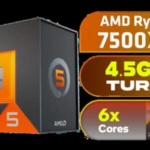 AMD Ryzen 5 7500X3D 6-Core 12-Threads 4.0GHz (4.5GHz Max Boost) Socket AM5 65W Desktop Processor / 102MB 3D V-Cache / AMD Ryzen 7000 Series Desktop