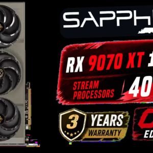 SAPPHIRE NITRO+ RX 9070 XT 16GB OC Crimson Desert Edition Gaming Graphics Card / 16GB GDDR6 Memory / 4096 Stream Processors / 256-bit Memory