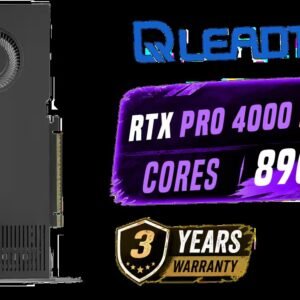 LEADTEK NVIDIA RTX PRO 4000 Blackwell 24GB GDDR7 Workstation Graphics Card / 8,960 Nvidia CUDA Cores / 672GB/s Memory Bandwidth / NVIDIA Blackwell