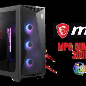 MSI MPG GUNGNIR 300R Airflow Gaming Case / Mid-Tower Case Form Factor / EATX, ATX, M-ATX, ITX / Pre-installed 4x 120mm ARGB Fans / Tempered Glass /