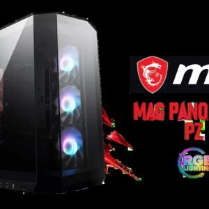 MSI MAG PANO M100R PZ CASE - Black / Supports Micro-ATX & ITX Motherboards / 270° Panoramic Display / 4x Pre-Installed Fans / 175mm Maximum CPU