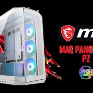 MSI MAG PANO M100R PZ Gaming Case - White / Micro-ATX Tower Case Form Factor / M-ATX (Back-connect supported), ITX / Pre-installed 3x 120mm