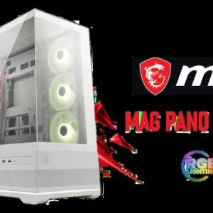 MSI MAG PANO 110R PZ Gaming Case - White / 270° Panoramic View / 4x 120mm ARGB Fans Pre-Installed / Supports up to 360mm Radiators / Supports up to