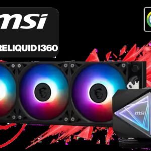 MSI MAG CoreLiquid I360 Liquid Cooler / LDB Bearing Quiet Fans / Dual-Sided Infinite Mirror Cooling / Flexible Nylon-Braided Cooling Tubes / Durable