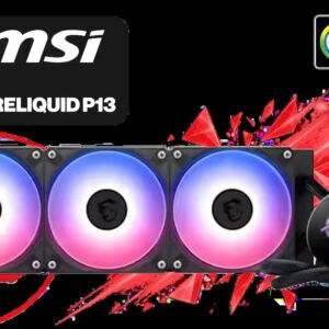 MSI MPG CoreLiquid P13 360 AIO Liquid Cooler - Black / CycloBlade Design Focused Airflow Noise Reduction / ARGB GEN2 Custom Lighting Effects / EPDM
