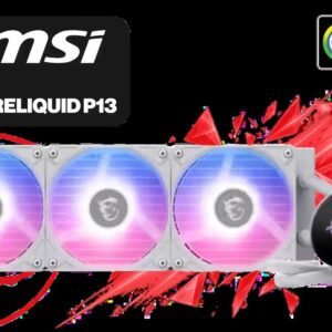 MSI MPG CoreLiquid P13 360 AIO Liquid Cooler - White / CycloBlade Design Focused Airflow Noise Reduction / ARGB GEN2 Custom Lighting Effects / EPDM