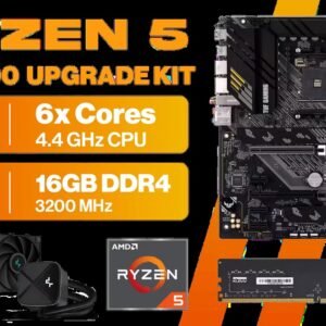 AMD RYZEN 5 5600  TUF Gaming B550 16GB 3200MHz Upgrade Kit - ASUS TUF Gaming B550 AMD ATX Motherboard + AMD RYZEN 5 5600 35MB Game Cache Up to 4.4GHz
