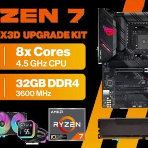 AMD RYZEN 7 5800X3D ROG STRIX B550-F 32GB 3600MHz Upgrade Kit - ASUS ROG STRIX B550-F GAMING WIFI II ATX Motherboard + AMD RYZEN 7 5800X3D 96MB Game