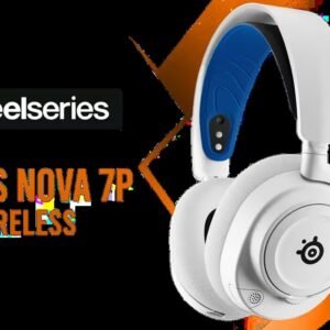 SteelSeries Arctis Nova 7P Wireless Multi-Platform Gaming & Mobile Headset - White / Simultaneous Wireless 2.4GHz & Simultaneous Bluetooth / 38Hr