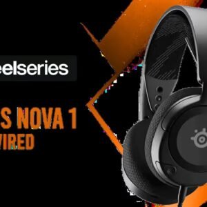 SteelSeries Arctis Nova 1 Multi-System Gaming Headset - Black / Hi-Fi Drivers / 360° Spatial Audio / Comfort Design / Durable / Ultra Lightweight /